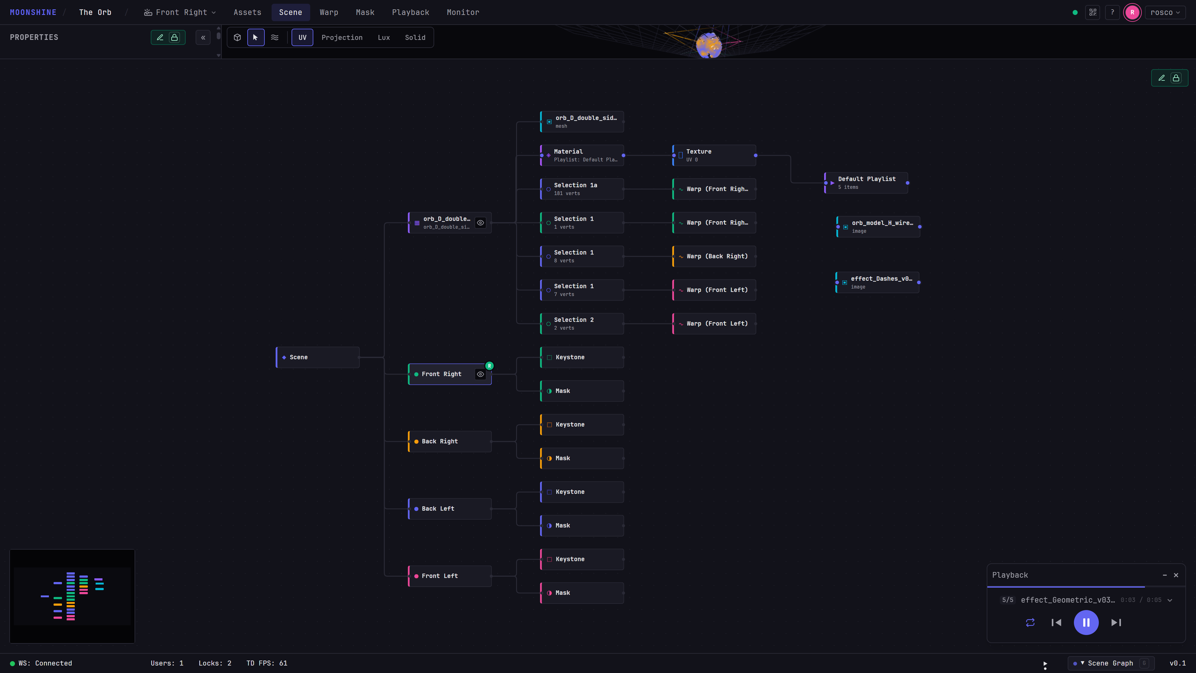 See the show as a live graph.